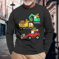 Construction Excavator Taco Mexican Crane Cinco De Mayo Long Sleeve T-Shirt Gifts for Old Men
