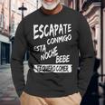 Cool Escapate Conmigo Esta Noche Bebe Women Long Sleeve T-Shirt Gifts for Old Men