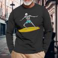 Cool Surfing Art Surfboard Surf Coach Surfer Long Sleeve T-Shirt Gifts for Old Men