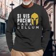 Cooles Si Vis Pacem Para Bellum I Latin Slogan Langarmshirts Geschenke für alte Männer