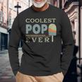 The Coolest Pop Best Dad Ever Vintage Father's Day Long Sleeve T-Shirt Gifts for Old Men
