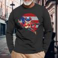 Coqui Frog Playing Guitar Puerto Rico Animal Long Sleeve T-Shirt Gifts for Old Men