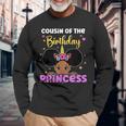 Cousin Of The Birthday Princess Melanin Afro Unicorn Cute Long Sleeve T-Shirt Gifts for Old Men