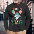 Cousin Of The Birthday Shark Birthday Family Matching Long Sleeve T-Shirt Gifts for Old Men