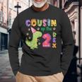 Cousin Of The Two Rex Birthday Dinosaur Family Matching Long Sleeve T-Shirt Gifts for Old Men