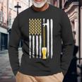 Craft Beer American Flag Usa 4Th July Alcohol Brew Brewery Long Sleeve T-Shirt Gifts for Old Men
