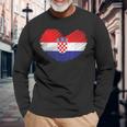 Croatia Flag Hrvatska Land Croate Croatia Langarmshirts Geschenke für alte Männer