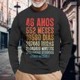 Cumpleaños Feliz 46 Años Feliz 46 Años Regalos Originales Camiseta de manga larga Regalos para ancianos