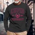 Cupid Est University Happy Valentines Day Love Vintage Retro Long Sleeve T-Shirt Gifts for Old Men