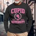 Cupid University Cute Valentine's Day Xoxo Long Sleeve T-Shirt Gifts for Old Men
