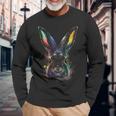 Cute Colourful Rabbit Langarmshirts Geschenke für alte Männer