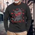 Cute Kitten Vday For Kitty Lovers Cat Valentines Day Long Sleeve T-Shirt Gifts for Old Men