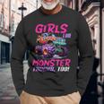 Cute Monster Truck Girls Like Monster Trucks Too Girl Long Sleeve T-Shirt Gifts for Old Men