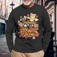 Cute Teddy Bear Never Intrude On A Picnic Toy Cartoon Long Sleeve T-Shirt Gifts for Old Men