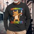 Dabbing Cat Kindergarten Nailed It Graduation Class 2021 Long Sleeve T-Shirt Gifts for Old Men