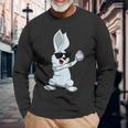 Dabbing Easter Bunny Easter Dab Dance Easter Bunny Langarmshirts Geschenke für alte Männer