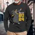 Dabbing Graduation Class Of 2024 African Junenth Long Sleeve T-Shirt Gifts for Old Men