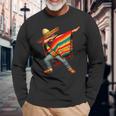Dabbing Mexican Poncho Cinco De Mayo Boys Toddlers Long Sleeve T-Shirt Gifts for Old Men