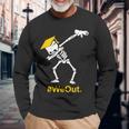 Dabbing Skeleton Graduation Graduate Weout Long Sleeve T-Shirt Gifts for Old Men