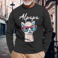 Dad Alpaka Fan Liebhaber Papaatertag Geschenk Alpapa Lama Langarmshirts Geschenke für alte Männer