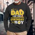 Dad Of The Birthday Boy Construction Worker Family Party Gif Long Sleeve T-Shirt Gifts for Old Men