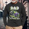 Dad Of The Birthday Boy Monster Truck Birthday Novelty Long Sleeve T-Shirt Gifts for Old Men