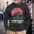 Dad And Daughter Camping Buddies For Life Retro Fathers Day Long Sleeve T-Shirt Gifts for Old Men