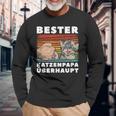 Dad Father's Day Bester Katzenpapa Langarmshirts Geschenke für alte Männer