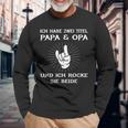 Dad Grandpa Birthday Idea Ich Habe Zwei Titel Slogan Langarmshirts Geschenke für alte Männer