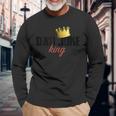 Dad Joke King Embarrassing Dads Royal Fathers Day Long Sleeve T-Shirt Gifts for Old Men