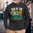 Dad Of The Wild And Four Zoo Birthday 4 Safari 4Th Bday Long Sleeve T-Shirt Gifts for Old Men