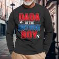 Dada Of The Birthday Spider Web Boy Family Matching Long Sleeve T-Shirt Gifts for Old Men