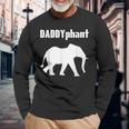 Daddyphantater Elefant Papaatertag Lustig Papa Wortspiel Langarmshirts Geschenke für alte Männer