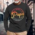 Damen Herren Retrointage Bester Papa Der Welt Mit-Ausschnitt Langarmshirts Geschenke für alte Männer