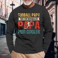 Damen Lustiges Fußball Papa Perfekte Für Fußballliebhaberatertag Mit-Ausschnitt Langarmshirts Geschenke für alte Männer