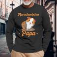 Damen Meerschweinchen Papa -Ater Jungen Männer Zumatertag Mit-Ausschnitt Langarmshirts Geschenke für alte Männer