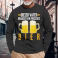 Damenatertag Saufenater Frisches Bier Papa Mit-Ausschnitt Langarmshirts Geschenke für alte Männer