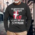 Danish Flag I Denmark Holiday I Denmark Langarmshirts Geschenke für alte Männer