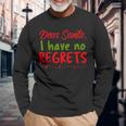 Dear Santa I Have No Regrets Merry Christmas Letter Long Sleeve T-Shirt Gifts for Old Men