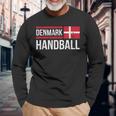 Denmark Handball Flag Fan Team Player Jersey Langarmshirts Geschenke für alte Männer