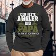 Der Beste Angler Und Papaateratertag Geschenk Herren Langarmshirts Geschenke für alte Männer