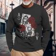 Poker Vintage As De Pique King & Queen Edition T-shirt à manches longues Cadeaux pour les vieillards