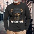 Desmiregal Des Mir Egal Teddy Slogan Langarmshirts Geschenke für alte Männer