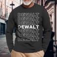 Dewalt Proud Family Retro Reunion Last Name Surname Long Sleeve T-Shirt Gifts for Old Men