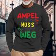 Die Ampel Muss Weg Gray Langarmshirts Geschenke für alte Männer