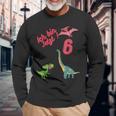 Dinosaurier Kinder Geburtstagsshirt 'Ich bin jetzt 6 Jahre alt' Langarmshirts Geschenke für alte Männer