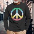 Disability Peace Sign Disabilities Month Disability Long Sleeve T-Shirt Gifts for Old Men