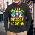 Disfraz Años 80 80S Outfit 80S Costume Hombre Niño Cassette Camiseta de manga larga Regalos para ancianos
