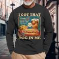 I Got That Dog In Me Hot Dogs Combo 4Th Of July Retro Long Sleeve T-Shirt Gifts for Old Men