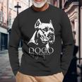 Dogo Argentino Dog Portrait Dog Langarmshirts Geschenke für alte Männer